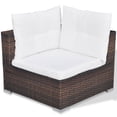 thumbnail image 4 of vidaXL 10 Piece Garden Lounge Set with Cushions Poly Rattan Brown, 4 of 5