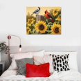 thumbnail image 4 of Nawypu  Sunflowers and Songbirds Canvas Wall Decor Vanderdasson for Living Room, Bedroom, Bathroom, Kitchen, Office, Bar, Dining &amp; Guest Room - Ready to Hang, 4 of 4