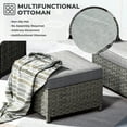 thumbnail image 5 of XIZZI 8 Pieces Outdoor Patio Furniture Set with Swivel Rocking Chairs and Square Fire Pit,All Weather PE Rattan Wicker Patio Sectional Sofa Conversation Set for Garden,Gray, 5 of 14