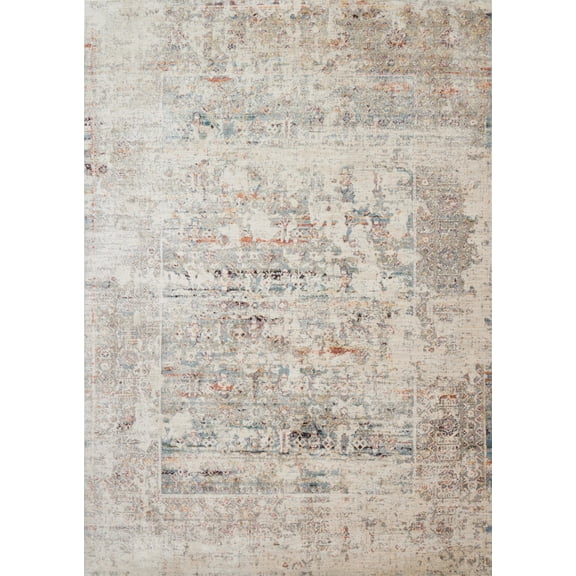 Loloi Javari Ivory / Granite Power Loomed Area Rug, 5'-3" x 7'-4"