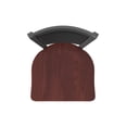 thumbnail image 3 of 870 Hadleigh 36" Swivel Bar Stool with Pewter Finish and Dark Cherry Oak Seat and Black Vinyl Back, 3 of 5