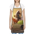 thumbnail image 3 of Pofeuu Country Farm Morning Rooster Print Aprons with Pockets, Cute Aprons for Kitchen, Cooking, Server, Barber, Chef Apron, 3 of 7