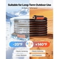 thumbnail image 6 of Garden Hose, 200 ft 5/8" Heavy Duty Rubber Water Hose with 10 Mode Nozzle, 150PSI Working & 600PSI Burst, Flexible & Non-kink Outdoor Waterhose with 3/4" Fitting, Lightweight Hoses for Gardening, 6 of 6