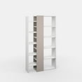 thumbnail image 4 of Ada Home Decor Boise Multiple Tier Open Shelf Modern Bookcase, White/Light Mocha, 4 of 7