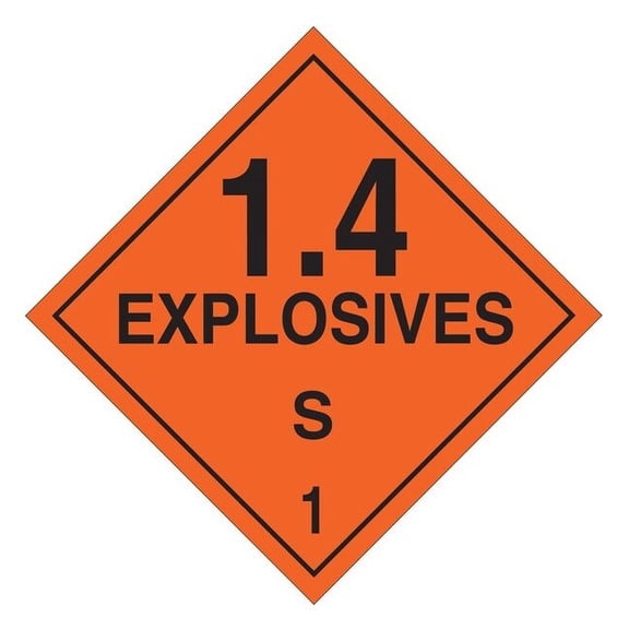 Brady DOT Container Placard,10-3/4" Label W 63332