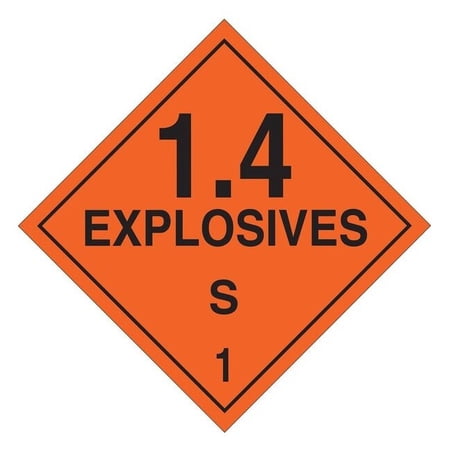 Brady DOT Container Placard,10-3/4" Label W 63332