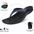 thumbnail image 3 of AEROTHOTIC Comfortable Arch Support Flat Sandals for Women Comfy Toe Post with Cute Soft Padded Straps Casual Fashion Vacation Essentials Dressy Shower Sandals (Amicia Navy, Size 10), 3 of 6
