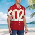 thumbnail image 3 of Sikiie Happy New 2025 Year Print Men's Hawaiian Shirt, Summer Beach Button Pocket Short Sleeve T-Shirt,3X-Large, 3 of 7