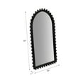 thumbnail image 3 of Arched Wall Mirror with Decorative Framed Design for Bedroom Decor - Boho Wooden Framed Mirror for Dorm, Bathroom, Or Office - Decorative Accent for Hallway, Entryway, and Living Room - 39", Black, 3 of 9