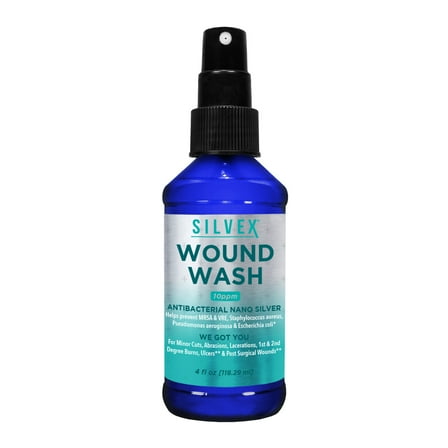 Be Smart Get Prepared Antimicrobial Silvex Wound Wash 4oz - Minor Cut, Abrasion,1st Degree Burn