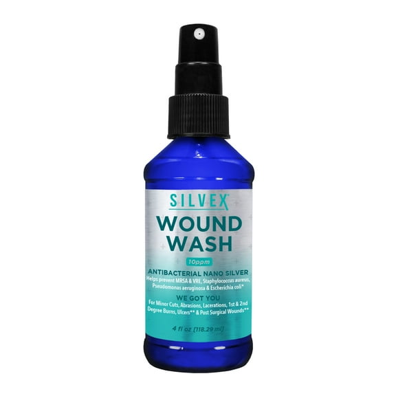 Be Smart Get Prepared Antimicrobial Silvex Wound Wash 4oz - Minor Cut, Abrasion,1st Degree Burn