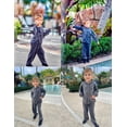 thumbnail image 4 of Arshiner Girls 2 Piece Velour Tracksuit Zipped Hoodie Fashion Jogging Sets, 4 of 6