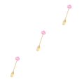 thumbnail image 4 of Transemion 1/2/3/5 Cartoon Adorable Restaurant Hotel Tableware Portable Washable Stainless Steel Stirring Mixing Dinnerware Cake Flatware Candy Fork Pink 3PCS, 4 of 6