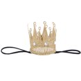 thumbnail image 1 of Shisuyan Crowns Crown Headband Golden Rhinestones Fabric 1Pack 2.5X2.4In, 1 of 9