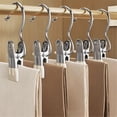 thumbnail image 4 of Laundry Hanging Hooks Clips, Ongmies Heavy Duty Stainless Steel Portable Travel Drying Clothes Pins for Closet Home Sock, 4 of 7