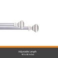 thumbnail image 5 of Kenney® Xavier 1/2" Fast Fit™ Easy Install Decorative Window Curtain Rod, 48-86", Pewter, 5 of 6