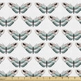 thumbnail image 1 of Entomology Sofa Upholstery Fabric by the Yard, Symmetric Butterflies with Motifs Vintage Art, Decorative Fabric for DIY Home Accents, 10 Yards, White Cadet Blue Tan by Ambesonne, 1 of 4