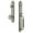 Satin Nickel, variant on Grandeur Arc C Grip Single Cylinder Handleset with Soleil Knob