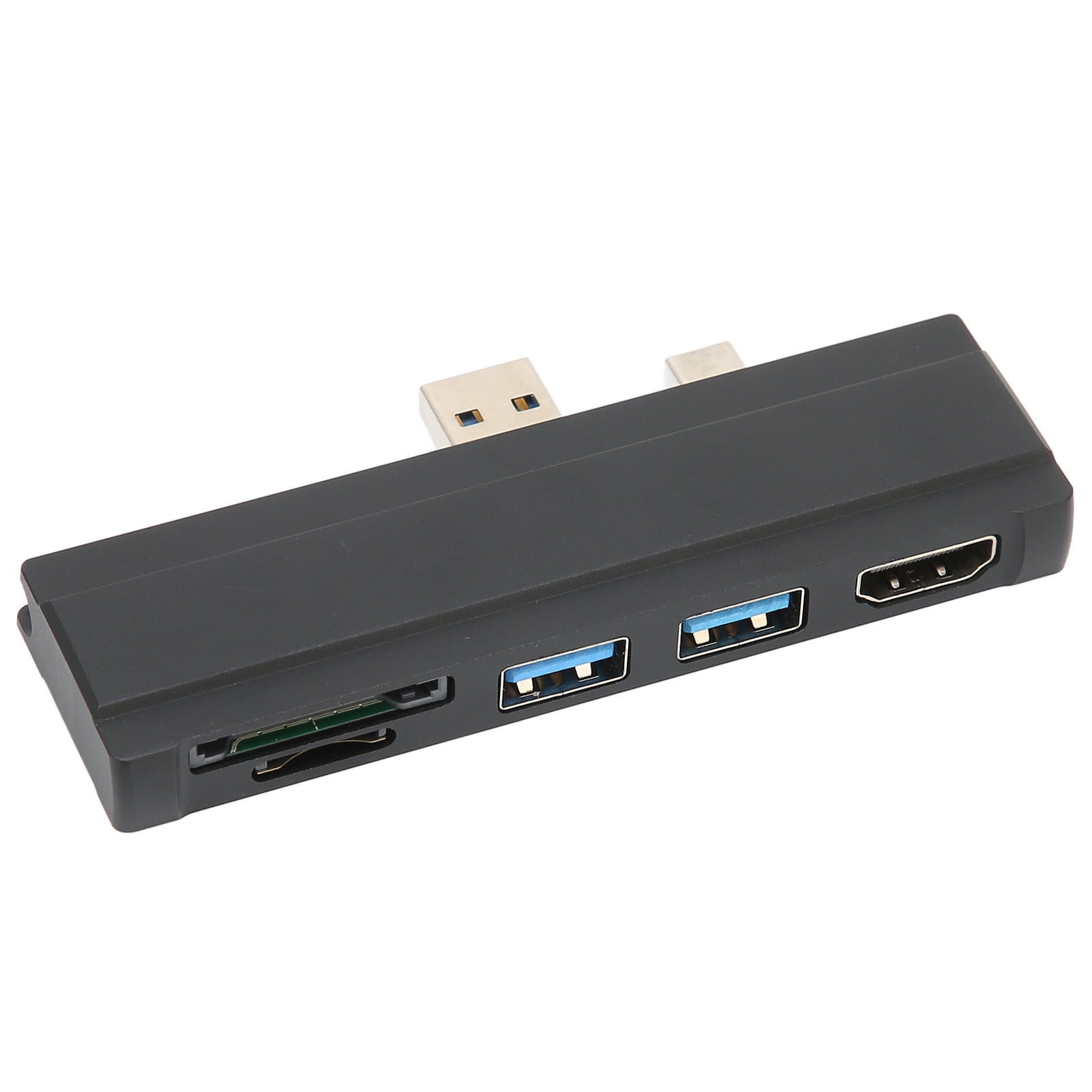 BIMZUC 5-in-1 Laptop Docking Station for Surface Pro 4/5/6, Aluminum Alloy USB 3.0 Hub with 4K HDMI, SD/TF Memory Card Reader, 5Gbps High Speed Data Transfer for Windows 10/8/7/XP, Black Color