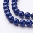 thumbnail image 2 of 10Strand Natural Mashan Jade Round Beads Strands Dyed Midnight Blue 10mm Hole: 1mm about 41pcs/strand 15.7 inch, 2 of 6