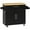 Black, variant on HOMCOM Kitchen Island with Storage, Rolling Cart Trolley, Black