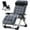 Comfort Gray, variant on MOPHOTO Outdoor Zero Gravity Chair with Cup Holder, Headrest, Mattress, Lawn Recliner Support 440bls, Reclining Patio Lounger Chair, Folding Portable Chaise, Folding Chair