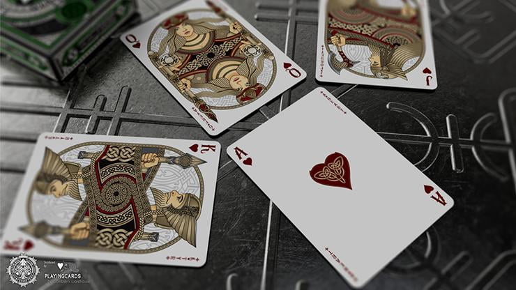 Valhalla Viking Emerald (Special) Playing Cards by Gamblers Warehouse