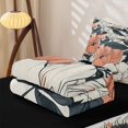 thumbnail image 5 of Erosebridal Traditional Blossom Zipper Twin Comforter Sets with Fitted Sheet and 2 Pillowcases, Garden Floral Zipper Bedding Set, Black Reversible, Peach Charcoal, Black Reversible, 5 of 7