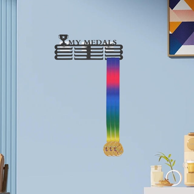 Percha para exhibición de medallas perfecl de hierro resistente fácil de instalar