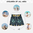 thumbnail image 6 of FORMRS Boys Swim Trunks Quick Dry Mesh Liner Boardshorts Sizes XS-XL, Green Dragon Flowers, 6 of 7