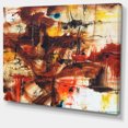 thumbnail image 2 of Taches Rouges et Jaunes Aquarelle - Grande Œuvre d'Art sur Toile Abstraite, 2 of 4