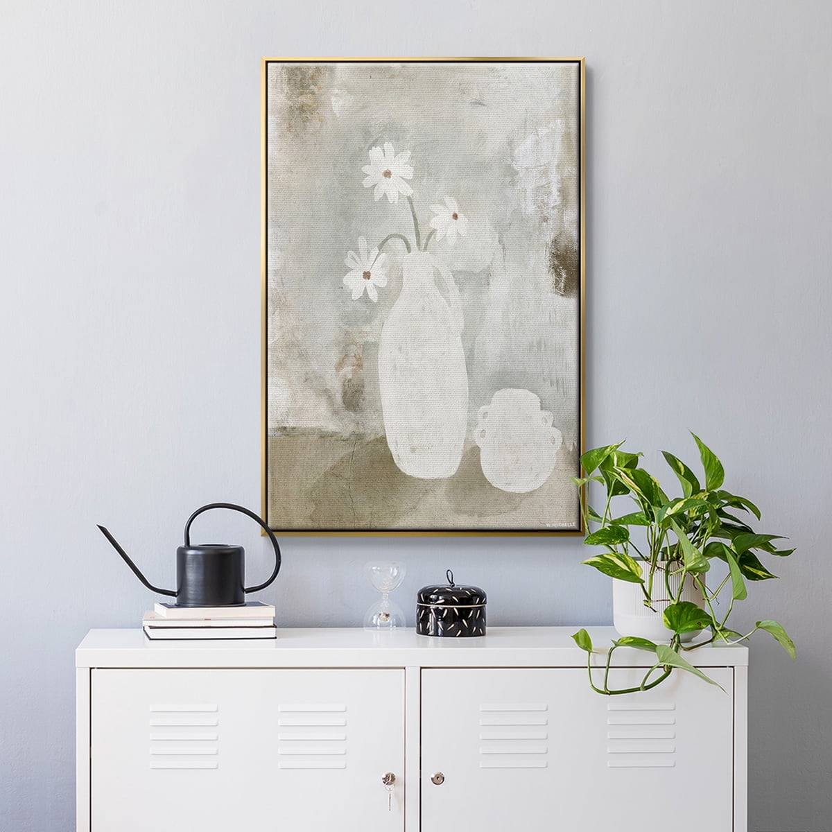 Sunday Blooms Framed Premium Gallery Wrapped Canvas - Ready to Hang