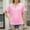 Pink, variant on Blczomt Plain Womens Plus Size Tops Short Sleeve Summer Shirts Dressy Black Casual V Neck Blouses for Women Plus Size