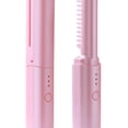 thumbnail image 2 of Plancha de pelo con peine caliente antiescaldaduras recargable por USB para viajes a casa para mujeres, 2 of 6