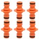 thumbnail image 1 of Extensor de conectores de manguera macho, para unir tuberías de manguera de jardín, herramienta para tubos, paquete de 6, color naranja, 1 of 5
