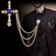 thumbnail image 4 of Broche Alfiler de Solapa Cadenas Colgantes Broches de Cuello Insignia Vintage Clips de Corbata Collar de Moda Encanto para Hombres Traje Camis Estilo D, 4 of 6
