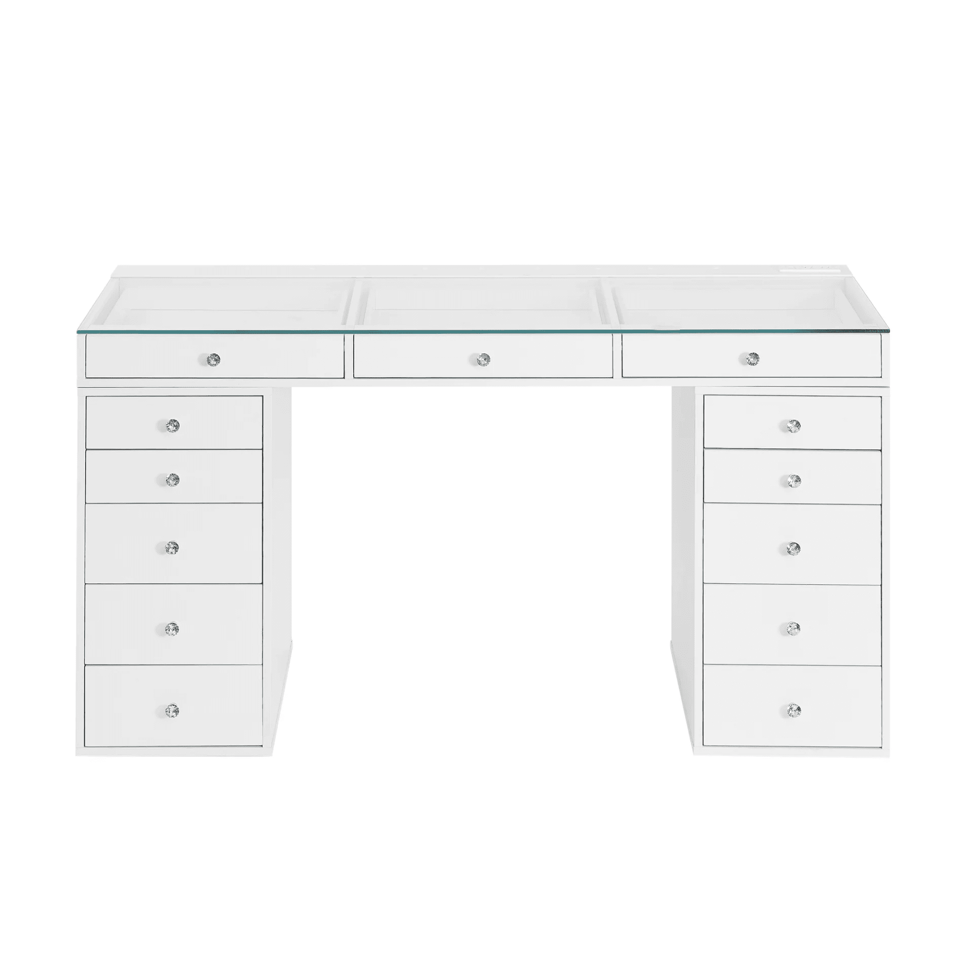 Impressions Vanity SlayStation Radiant Pro 2.0 Vanity Table with LED Light and 13 Drawers