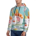 thumbnail image 3 of Honeii Kawaii Sushi Characters Delight Pattern Mens Hoodies Men's Loose Sleeve Sweatshirt,Pullover Hooded Sweatshirt for Men,Essentials Hoodie-Small, 3 of 7