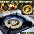 thumbnail image 4 of SIXDAY 4 Burner Propane Gas Stove, 40,000 BTU Portable Outdoor Cooktop with Stainless Steel Surface, Enamel Pan Supports, Electronic Ignition, Regulator & Hose for Camping, BBQ & Outdoor Cooking, 4 of 6