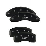 MGP 4 Caliper Covers Engraved Front & Rear Acura Matte Black finish silver ch
