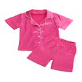 thumbnail image 1 of Ensembles de Pyjamas pour Filles, Chemises à Manches Courtes en Satin de Soie, 1 of 6