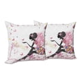 thumbnail image 6 of Ambesonne Fantasy Throw Pillow Cover 2 Pack, Butterfly Lady in Flowers, 16", Multicolor, 6 of 6