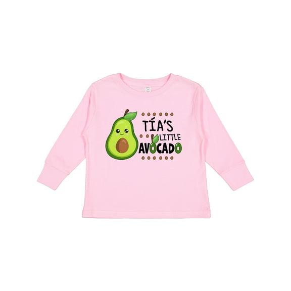 Inktastic TÃa's Little Avocado with Cute Baby Avocado Boys or Girls Long Sleeve Toddler T-Shirt