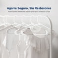 thumbnail image 3 of Ganchos de Plastico Premium SereneLife, Antideslizantes, Ahorradores de Espacio, Duraderos y Resistentes, para Camisas, Suéteres, Sudaderas, Abrigos, Pantalones y Vestidos, Blanco, Pack 30, 3 of 7