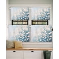 thumbnail image 2 of Spring Flowers Short Blackout Curtains 24 Inch Long Pastoral Blue Sky Oil Painting Rod Pocket Kitchen Curtains, 2 Panels Thermal Insulated Room Darkening Drapes for Bedroom, 42"W x 24"L, 2 of 5