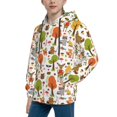 thumbnail image 2 of Fotbe Animals Forest Pattern Youth Pullover Hooded Sweatshirt, Boys Hoodie, Kangaroo Pocket Hoodie for Kids Girls -X-Large, 2 of 6