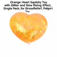thumbnail image 2 of Orange Heart Squishy Toy with Glitter and Slow Rising Effect, Single Pack, for Relaxation, Squeeze Toy, 2 of 3