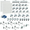 thumbnail image 2 of Triton Products® LB1-Kit (2) 24 In. W x 24 In. H x 9/16 In. D White Epoxy 18-Gauge Steel Square Hole Pegboards with 46 pc. LocHook Assortment, 2 of 6