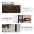 thumbnail image 5 of 3-Tier Console Table Industrial Style Storage Metal Wooden Shelf with a Robust Multi-Functional Design & Adjustable Feet, Black, 5 of 9