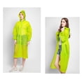 thumbnail image 2 of Naiovety Chubasquero para adultos Impermeable con cordón ajustable Chubasquero plegable Tamaño libre Ropa impermeable Reutilizable Manga larga Type2 NO2, 2 of 6